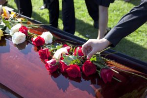 Rose on a coffin